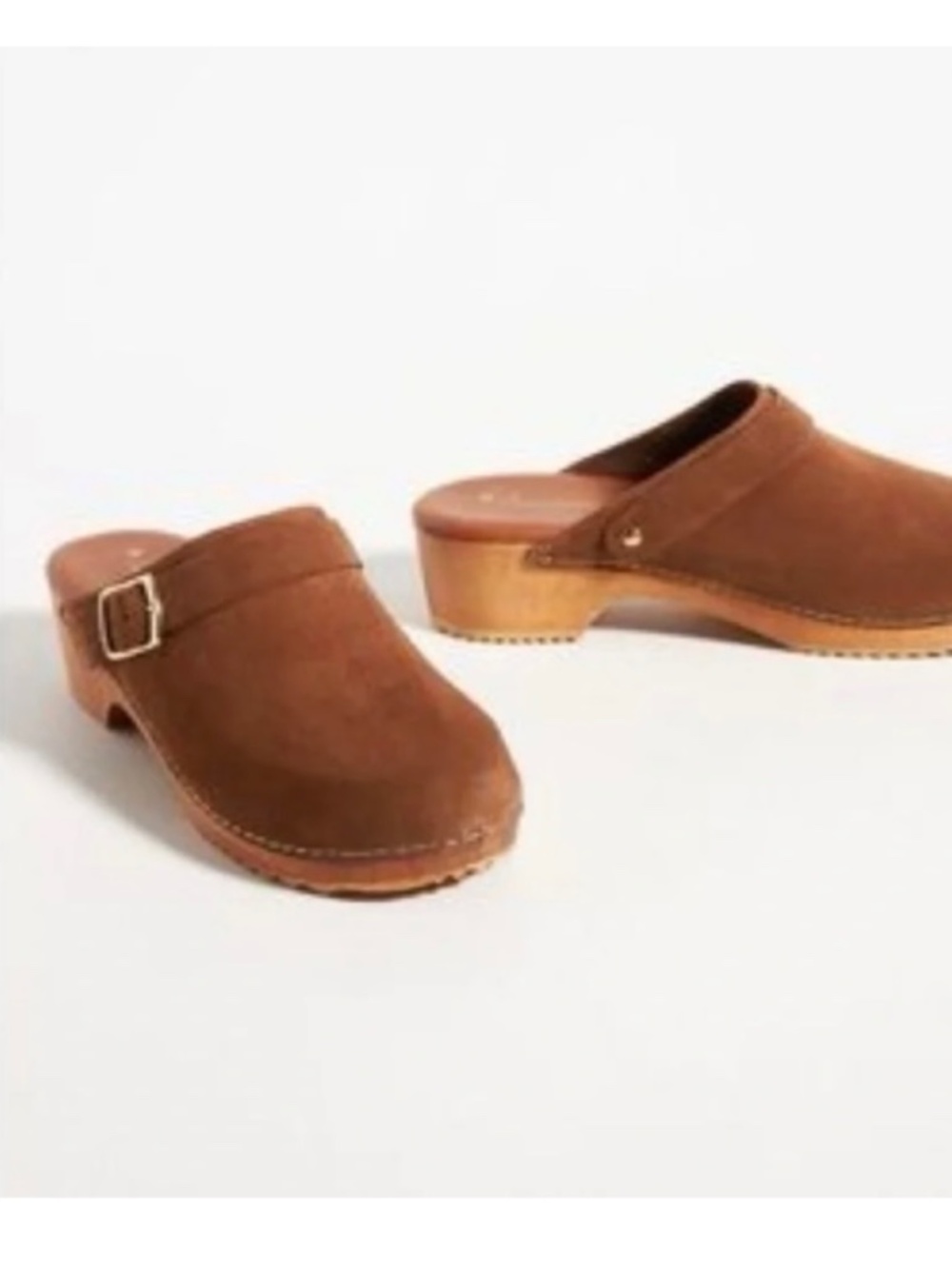Anthropologie Suede Clogs